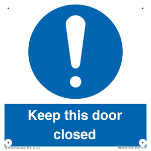 Keep this door closed